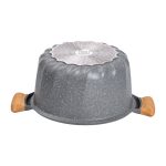 Велика алюмінієва каструля з кришкою, діаметр 28 см, з антипригарним покриттям, 8 літрів HP-4-434G - Зображення 3