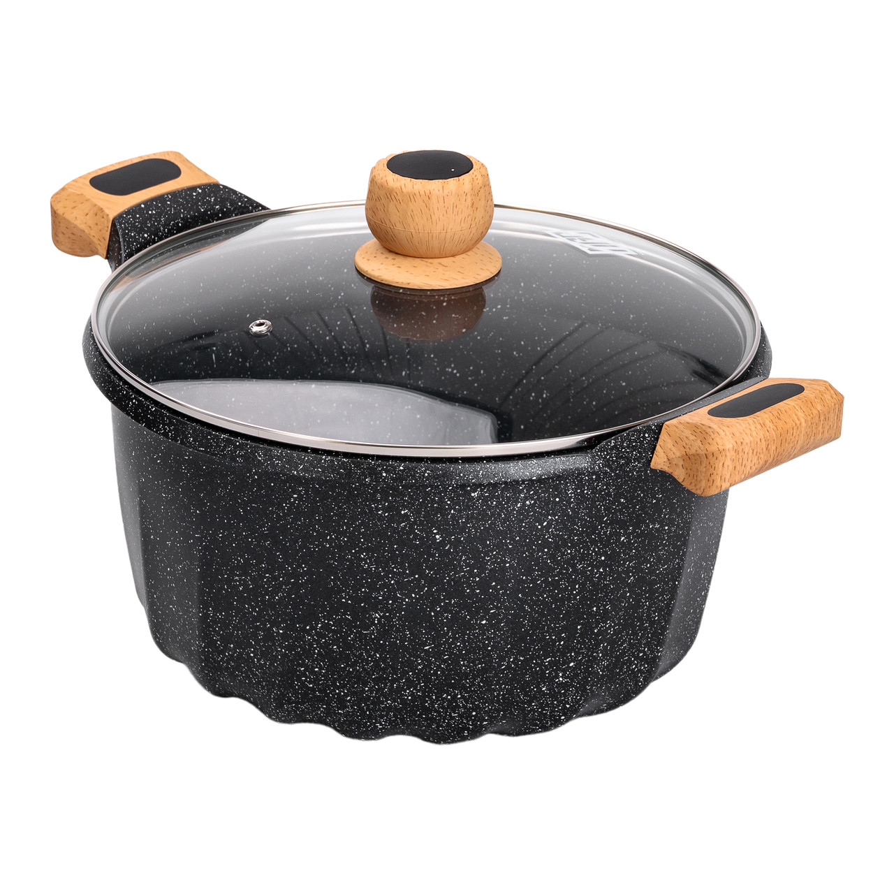 Велика алюмінієва каструля з кришкою, діаметр 28 см, з антипригарним покриттям, 8 літрів HP-4-434B - Зображення 4