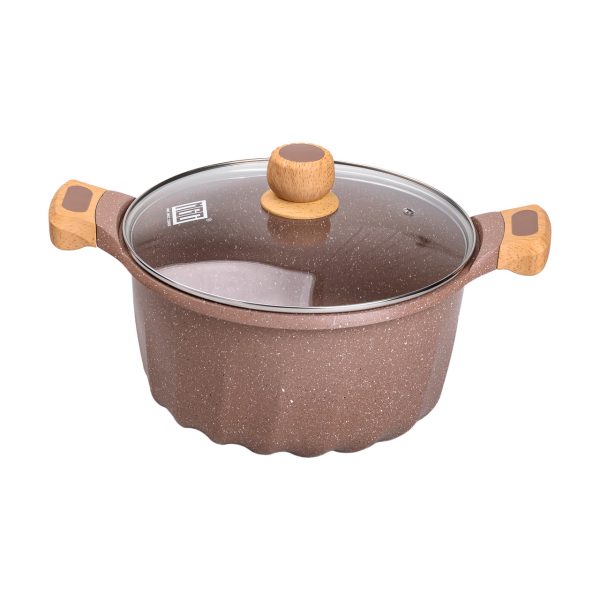 Алюмінієва каструля (8 л), Ø28 см, з кришкою, антипригарне покриття MGC HP-4-434CO