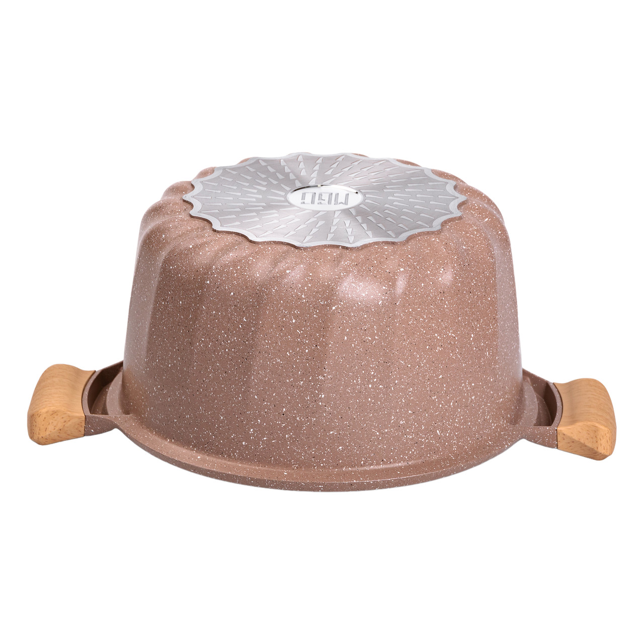 Алюмінієва каструля (8 л), Ø28 см, з кришкою, з антипригарним покриттям MGC HP-4-434CO - Зображення 3