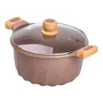 Алюмінієва каструля (8 л), Ø28 см, з кришкою, з антипригарним покриттям MGC HP-4-434CO - Зображення 4