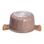 Алюмінієва каструля об'ємом 5 літрів з кришкою Ø 24 см, мармурове антипригарне покриття, кавовий MGC HP-4-433CO - Зображення 2