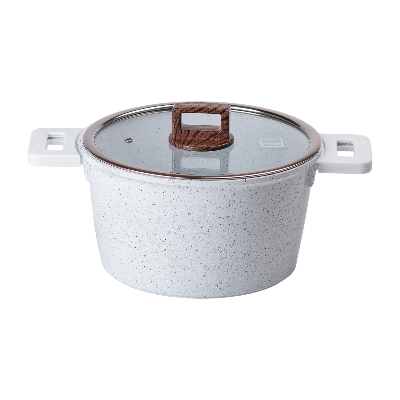 Алюмінієва каструля з керамічним покриттям антипригарним Ø 24 см Біла MGC HP-4-441 - Зображення 1