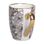 порцелянова чашка 400 мл із золотим обідком і золотою ручкою Коричнева RX-N240665BR - Зображення 3