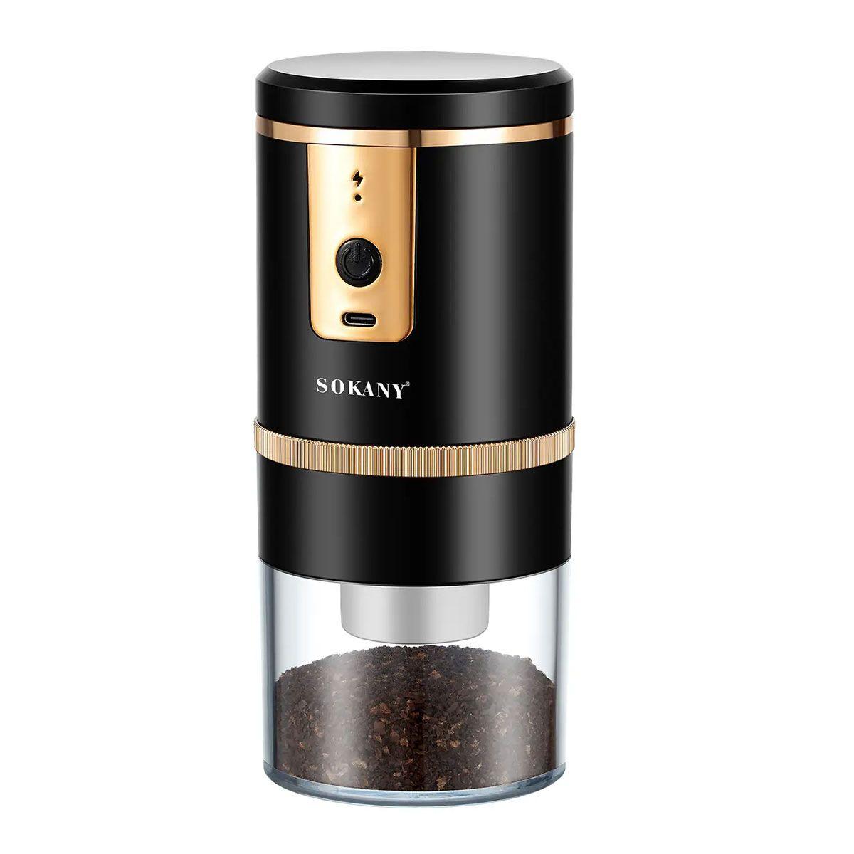 Кавомолка акумуляторна 1200 mAh USB автоматична 250 мл для дрібного помолу Sokany SK-04026 - Зображення 1