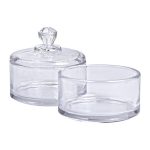Цукерниця двоярусна скляна см з кришкою кругла кругла HP-YH-23 - Зображення 3