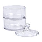 Цукерниця двоярусна скляна см з кришкою кругла кругла HP-YH-23 - Зображення 4