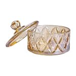 Цукерниця з кришкою Ø 10 см скляна коричнева HP-YH-21 - Зображення 3