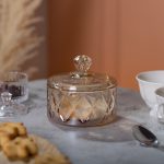 Цукерниця з кришкою Ø 10 см скляна коричнева HP-YH-21 - Зображення 5