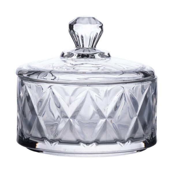 Скляна цукерниця з кришкою Ø 10 HP-YH-20