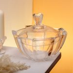 Цукорниця з кришкою Ø 15 см ваза цукорниця кругла скляна HP-4-120 - Зображення 4