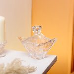 Цукорниця з кришкою 8.5×8.5×8.5 см ваза цукорниця квадратна скляна HP-4-116 - Зображення 5