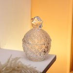 Цукерниця з кришкою Ø9 см ваза цукерниця кругла скляна прозора ананас HP-4-112 - Зображення 4