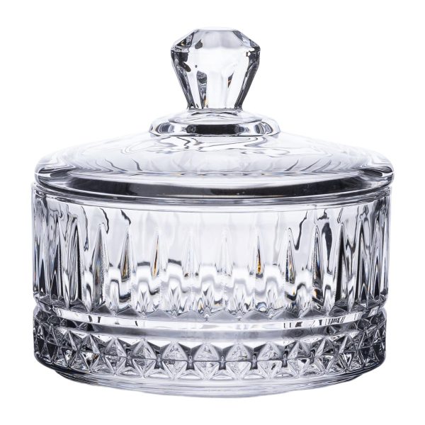 Цукерниця з кришкою скляна Ø 10 см кругла HP-YH-72