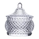 Цукерниця скляна з кришкою Ø 8 см кругла HP-YH-4