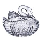 Цукерниця скляна з фігурною кришкою 14х9х11 см ваза цукерниця HP-YH-40 - Зображення 5