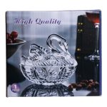 Цукерниця скляна з фігурною кришкою 14х9х11 см ваза цукерниця HP-YH-40 - Зображення 7