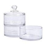 Цукерниця триярусна скляна Ø 10 см з кришкою HP-YH-22 - Зображення 4