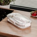 Контейнер для їжі пластиковий 32.5х17.5х6 см харчовий контейнер з індикатором дати 1 л Білий HP-27-7 - Зображення 2