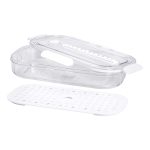 Контейнер для їжі пластиковий 32.5х17.5х6 см харчовий контейнер з індикатором дати 1 л Білий HP-27-7 - Зображення 5