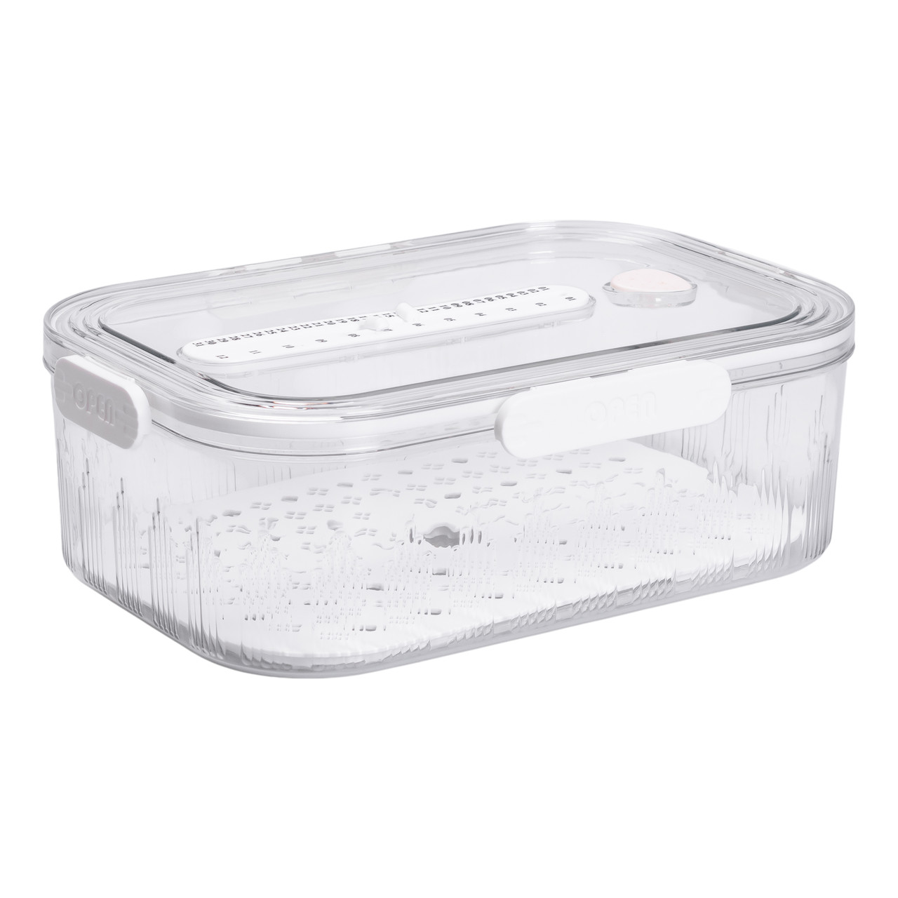Контейнер для їжі пластиковий 32.5х22.5х11 см харчовий контейнер з індикатором дати 4.2 л Білий HP-27-2 - Зображення 4