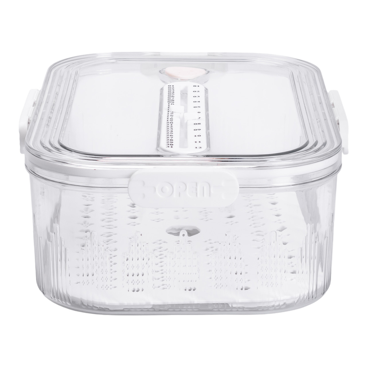 Контейнер для їжі пластиковий 32.5х22.5х11 см харчовий контейнер з індикатором дати 4.2 л Білий HP-27-2 - Зображення 6