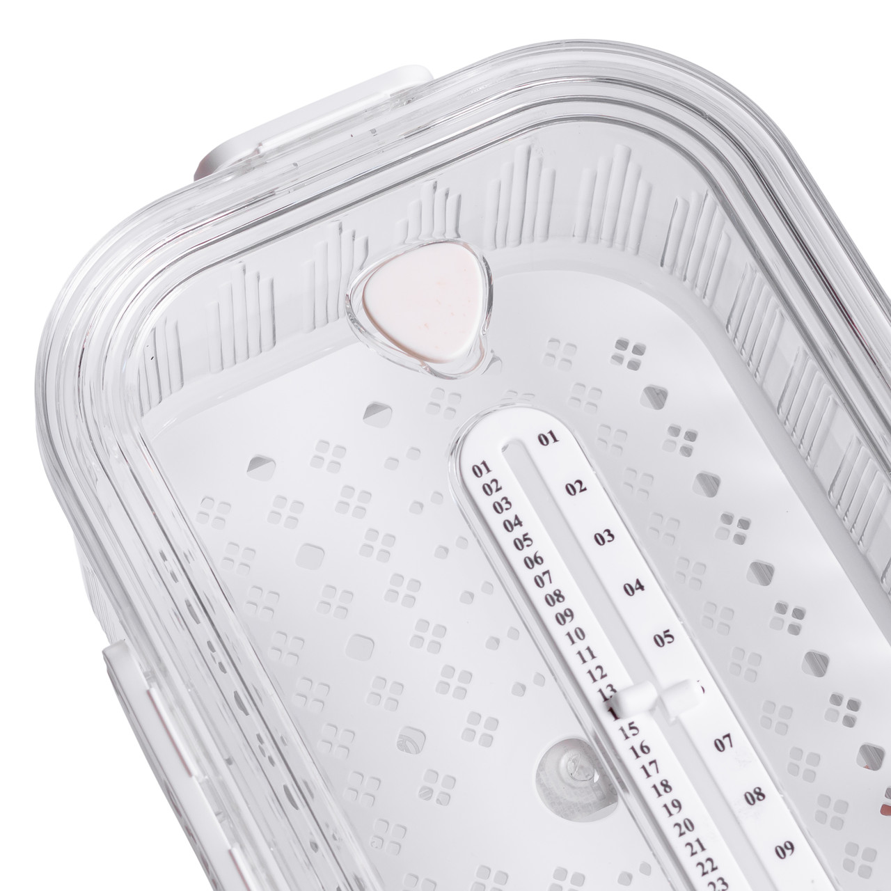 Контейнер для їжі пластиковий 32.5х22.5х11 см харчовий контейнер з індикатором дати 4.2 л Білий HP-27-2 - Зображення 10