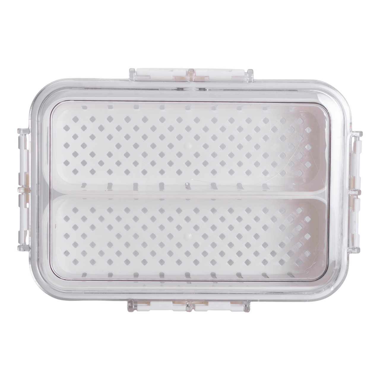 Контейнер для їжі з 2 відсіками 23.5х17х7 см судок для їжі пластиковий 1.4 л Білий HP-27-11 - Зображення 4