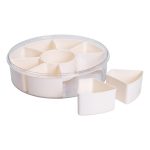 Контейнер для їжі з 9 відсіками пластиковий Ø29 см харчовий контейнер для зберігання їжі 3.5 л Бежевий HP-27-14 - Зображення 7