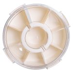 Контейнер для їжі з 9 відсіками пластиковий Ø29 см харчовий контейнер для зберігання їжі 3.5 л Бежевий HP-27-14 - Зображення 10