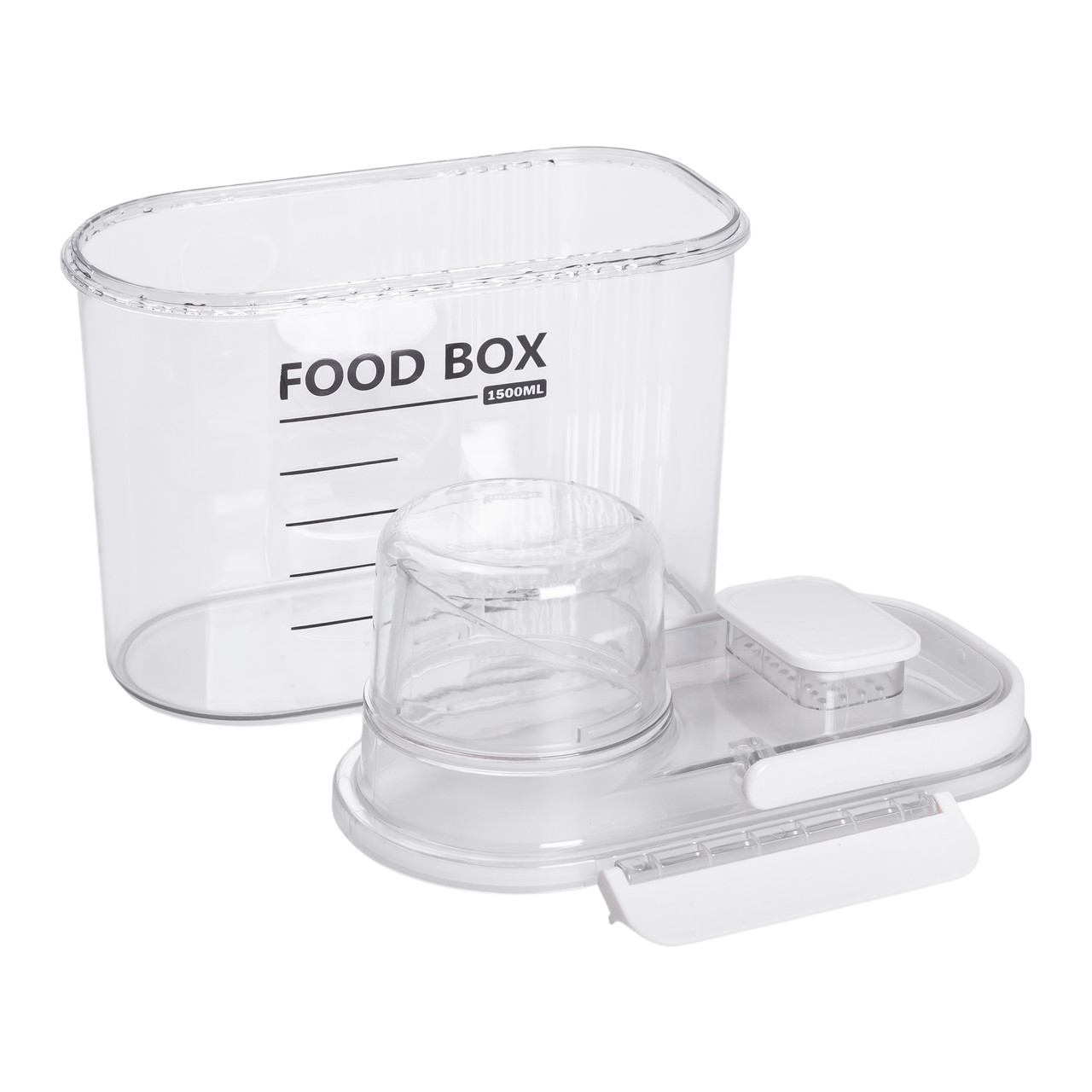 Контейнер для зберігання сипучих продуктів 20х11х22 см з дозатором і мірною шкалою ємність для круп 2л HP-27-13 - Зображення 4