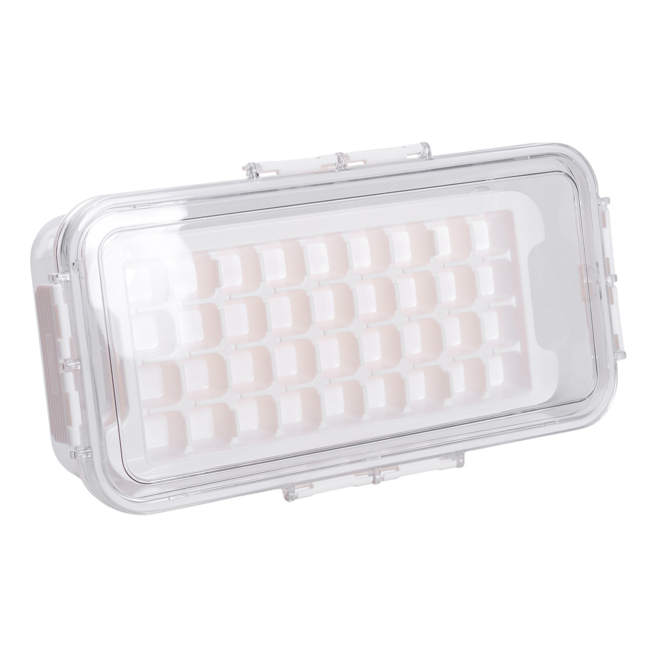 Контейнер для заморозки льоду з кришкою 72 відсіку 30.5х16х7.5 см харчовий контейнер пластиковий Бежевий HP-27-9 - Зображення 5