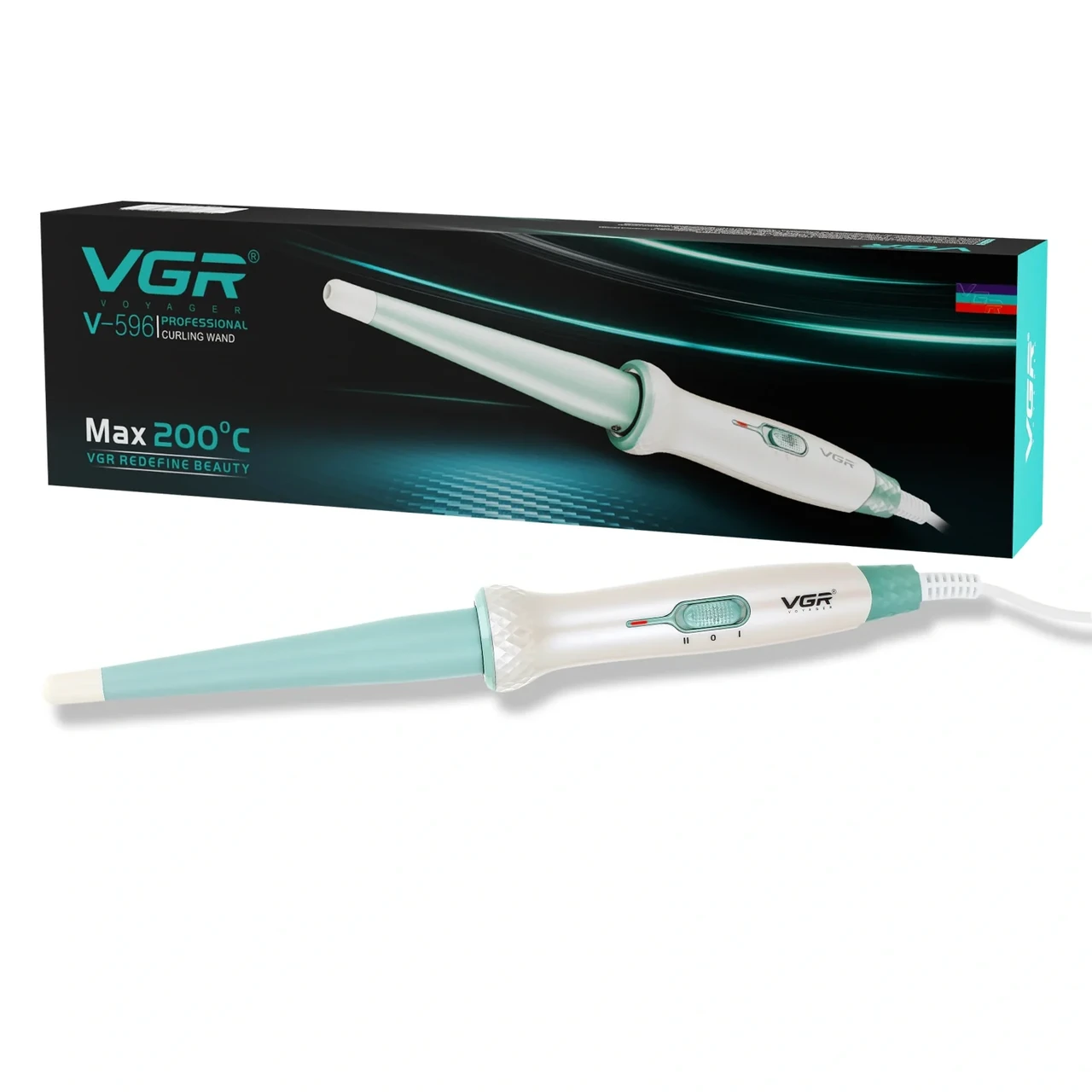 Конусна плойка для волосся з керамічним покриттям VGR HP-V-596 - Зображення 3