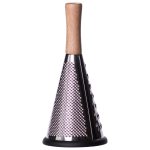Conical three-sided stainless steel hand grater with wooden handle 11×24 (cm) HP-8-3 - Зображення 2
