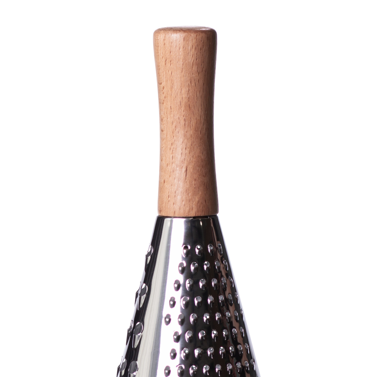 Conical three-sided stainless steel hand grater with wooden handle 11×24 (cm) HP-8-3 - Зображення 3