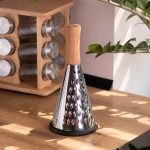 Conical three-sided stainless steel hand grater with wooden handle 11×24 (cm) HP-8-3 - Зображення 5