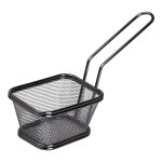 Кошик сервірувальний для подачі картоплі фрі та снеків 10.5×9×5.5 см Чорний HP-19-4-S-B