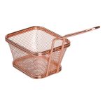 Кошик сервірувальний для подачі картоплі фрі та снеків 10.5×9×5.5 см Рожеве золото HP-19-4-S-R - Зображення 3