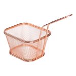 Кошик сервірувальний для картоплі фрі та снеків 13×11×7 см Рожеве золото HP-19-4-L-R - Зображення 3