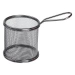 Кошик сервірувальний для картоплі фрі та снеків 9×9×9 см Чорний HP-19-5-B - Зображення 2