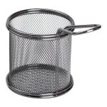 Кошик сервірувальний для картоплі фрі та снеків 9×9×9 см Чорний HP-19-5-B - Зображення 3