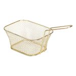Кошик сервірувальний для картоплі фрі та снеків 14×10×6 см  Золото HP-19-9-G - Зображення 2