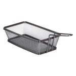 Кошик сервірувальний 21×11.5×5.5 см для подачі картоплі фрі та снеків з ручкою Чорний HP-19-11-B - Зображення 3