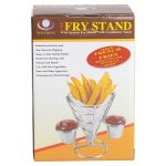 Кошик для картоплі фрі та снеків з 2 соусниками 50 мл конусний 15х15х13.5 см HP-19-7