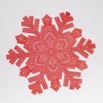 Килимок для сервірування столу Snowflake 38 см, червоне золото HP-36327-14