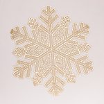 Килимок для сервірування столу Snowflake 38 см, золото HP-36327-13