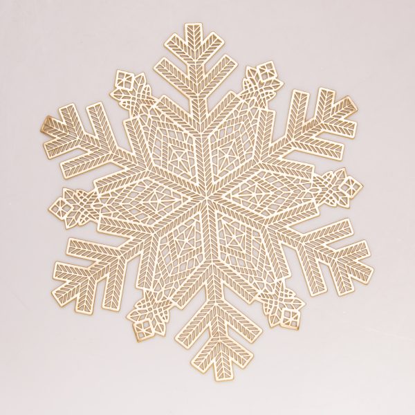 Килимок для сервірування столу Snowflake 38 см, золото HP-36327-13