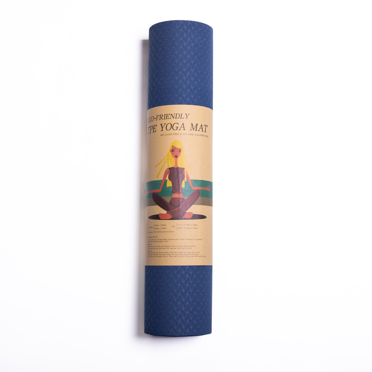 Килимок для йоги нековзкий 173×58 см Синій HP-42-10BL - Зображення 2