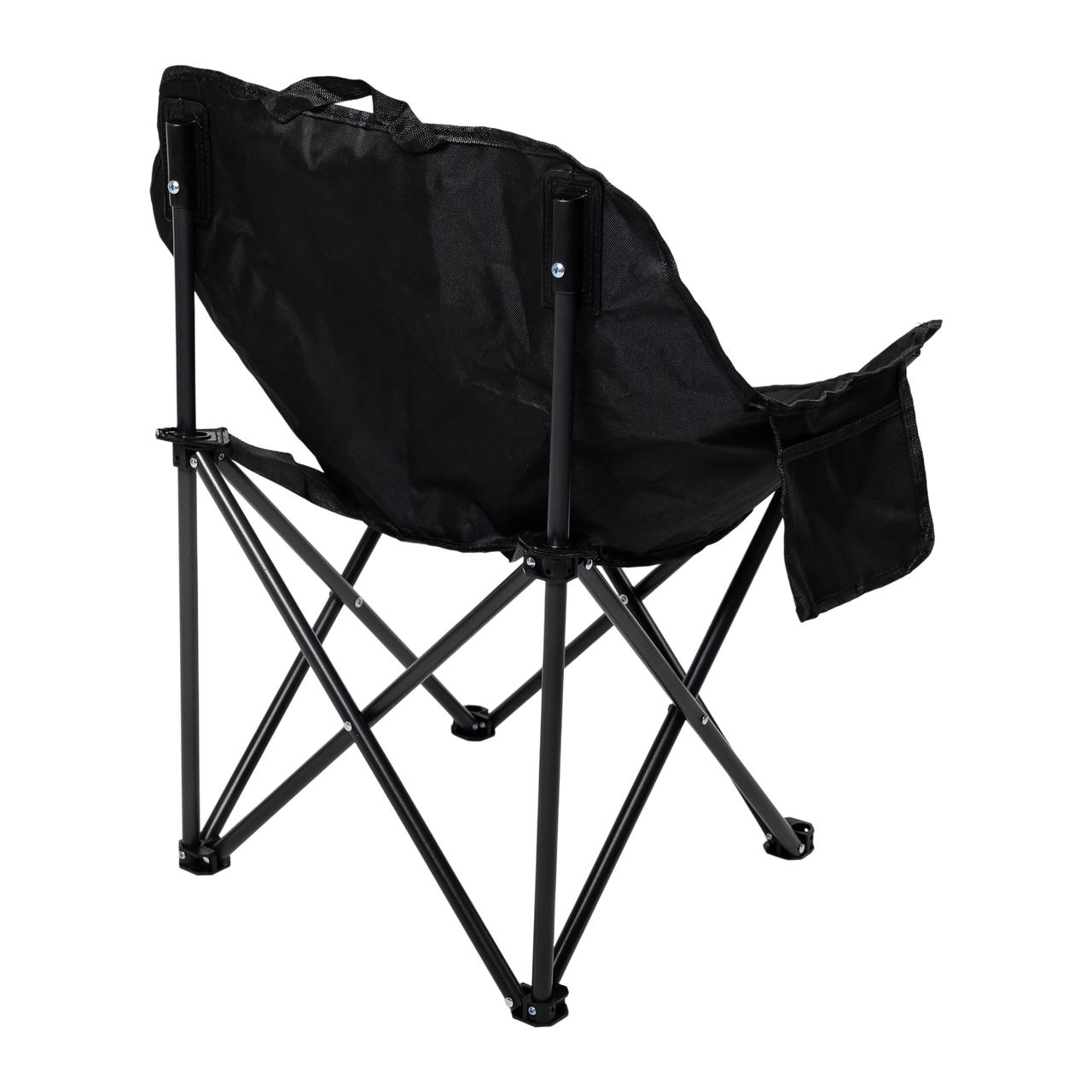 Крісло розкладне туристичне 47х58х70 см з кишенею Чорне SJ-0056-1 - Зображення 3