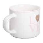 Чашка порцелянова 350 (мл) для кави та чаю Love Біла RX-N240126WL - Зображення 2